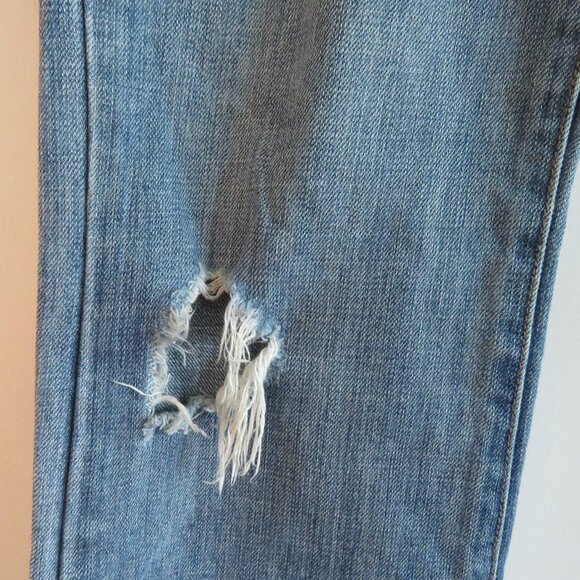 VINTAGE ABERCROMBIE & FITCH Y2K Low Rise Flap Pocket Distressed Jeans - Picture 4 of 16